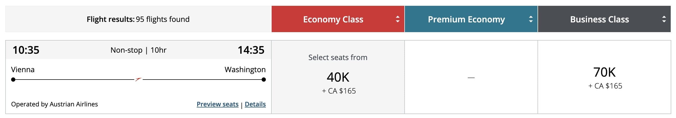 Austrian Airlines 767-300ER Business Class Review – Example Award Booking For Austrian Airlines Via Air Canada Aeroplan